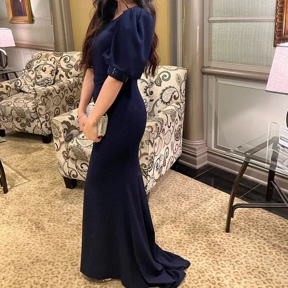 Shoulder Ruffle Gown - Picture 2 of 6